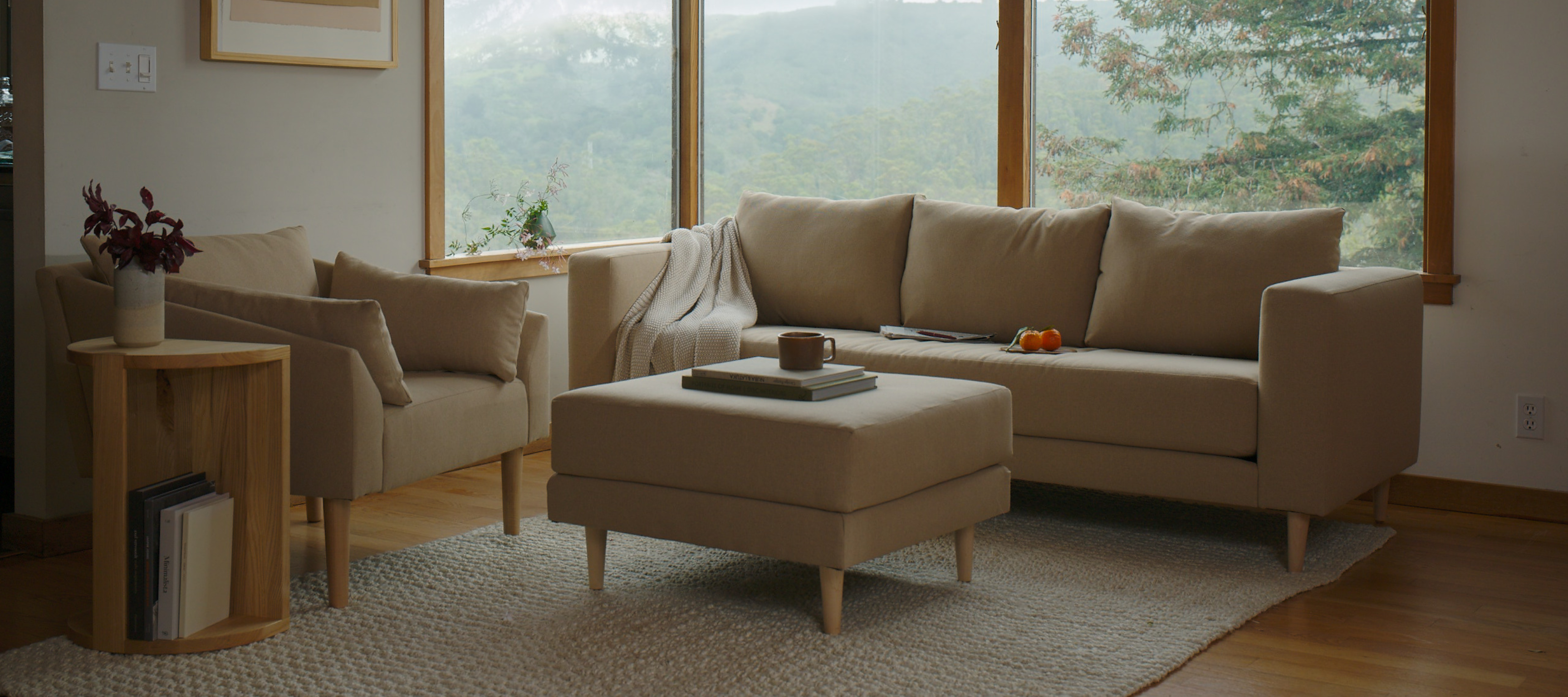 10% Off The Living Room Bundle - The Essential Sofa, Ottoman, and Pillow