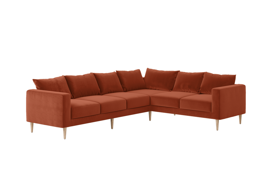 [Amber Recycled Velvet | Sofa Left / Individual Cushions]