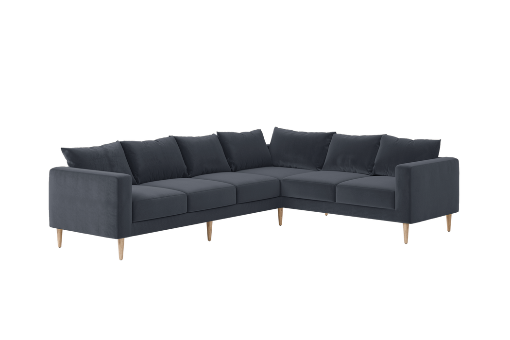[Ash Recycled Velvet | Sofa Left / Individual Cushions]
