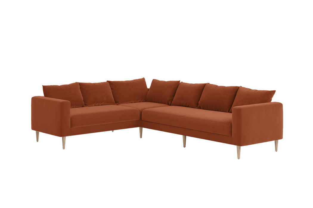 [Amber Recycled Velvet | Sofa Right / Bench]