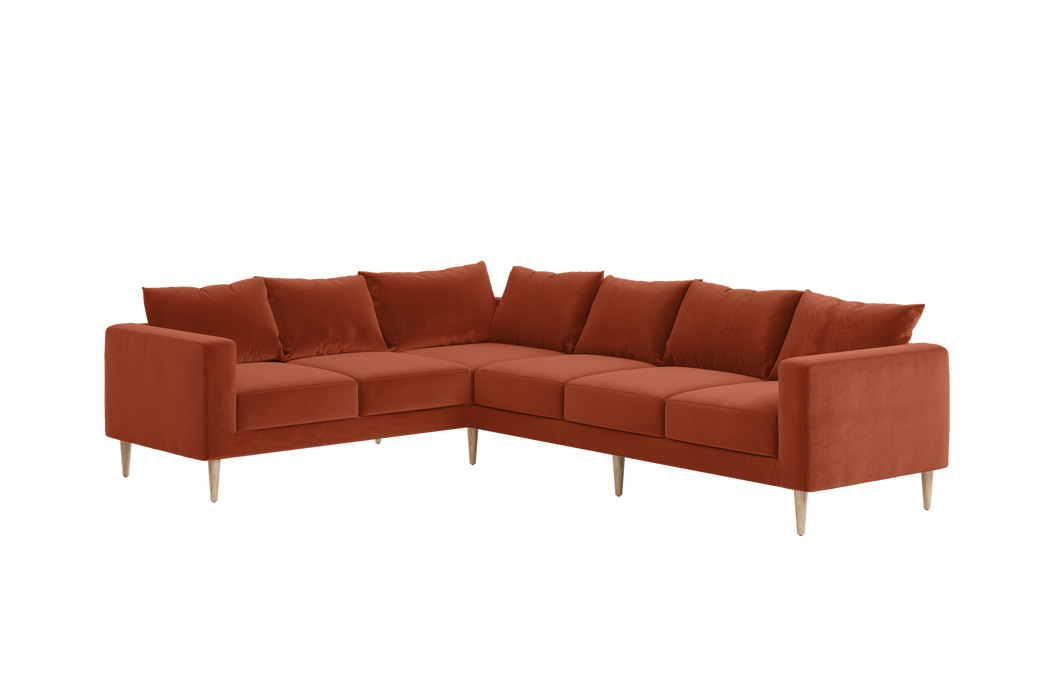 [Amber Recycled Velvet | Sofa Right / Individual Cushions]