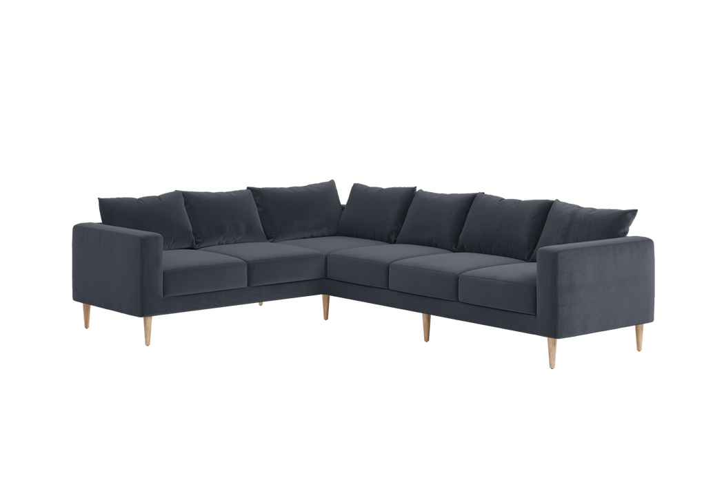 [Ash Recycled Velvet | Sofa Right / Individual Cushions]