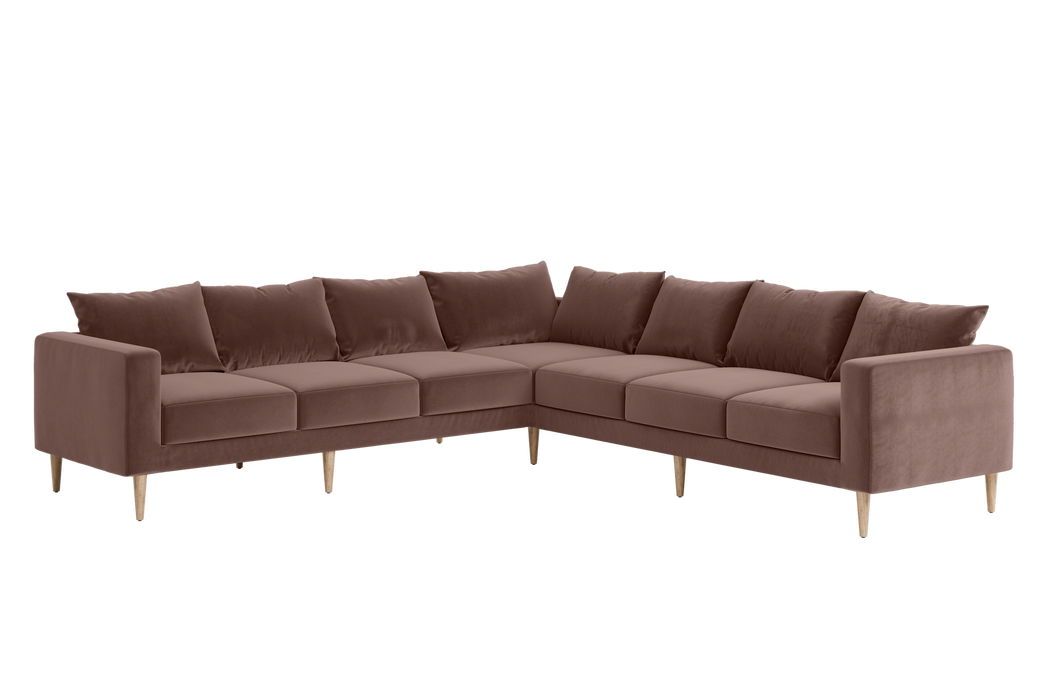 [Dusty Rose Recycled Velvet | Individual Cushion Sofa]
