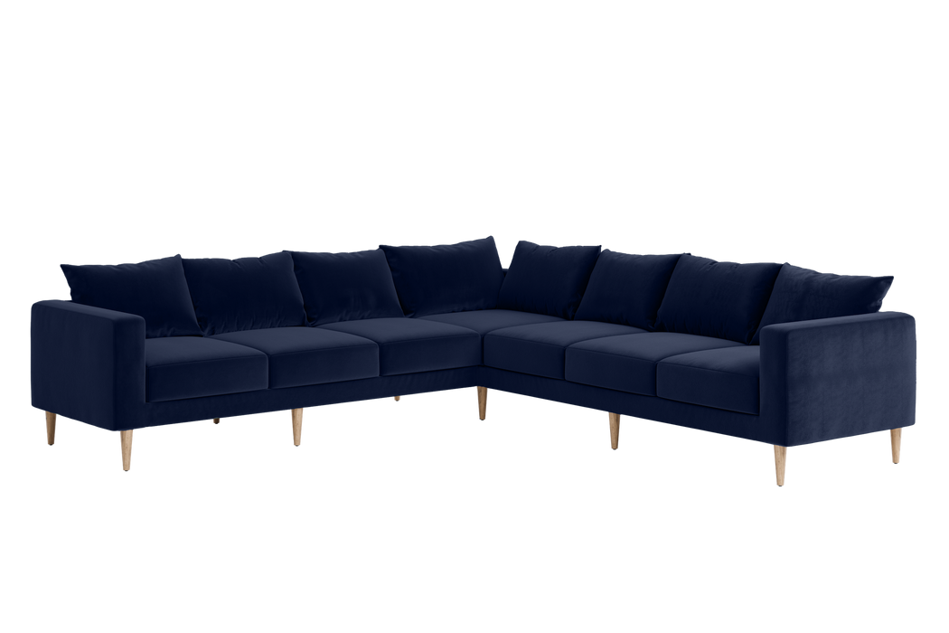 [Indigo Recycled Velvet | Individual Cushion Sofa]