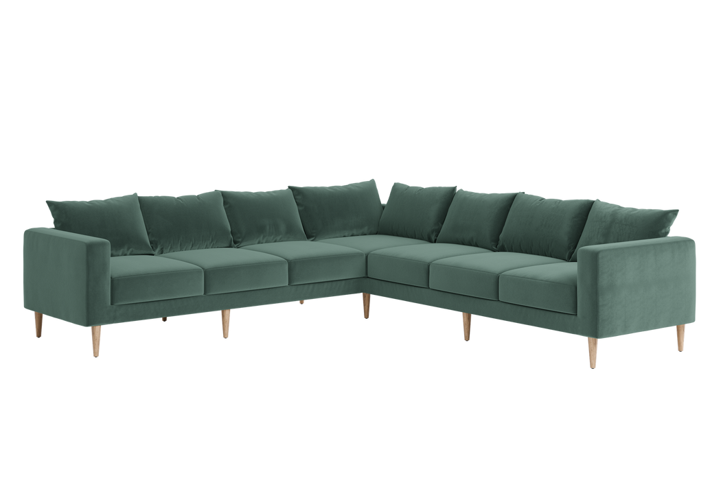 [Seafoam Recycled Velvet | Individual Cushion Sofa]