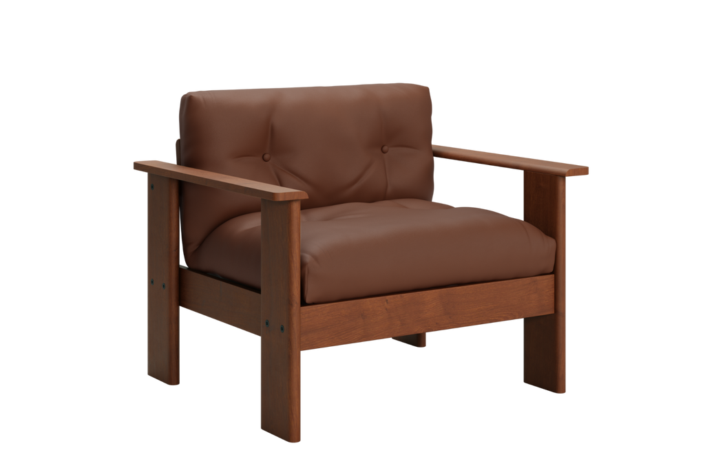 The Bacana Armchair in Cactus Leather by Sabai