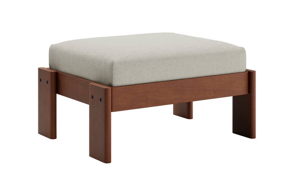The Bacana Ottoman in Hemp by Sabai