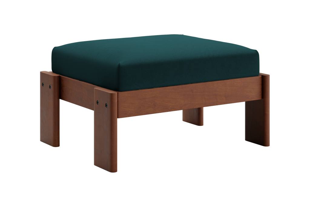 The Bacana Ottoman in Recycled Velvet by Sabai