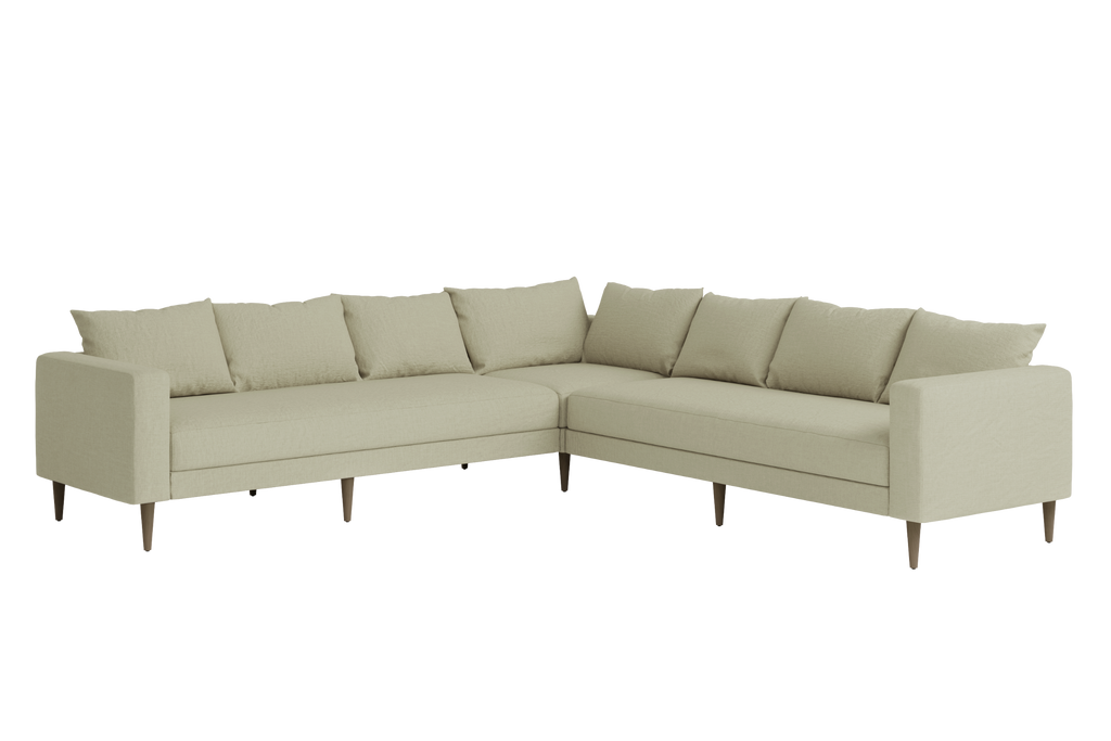 The Essential Corner Sectional (7 Seat) in Hemp Blend by Sabai
