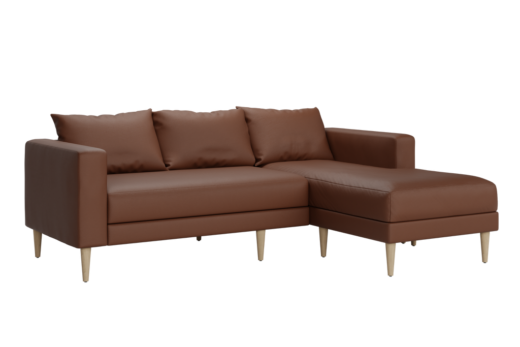 The Essential Sectional in Cactus Leather by Sabai