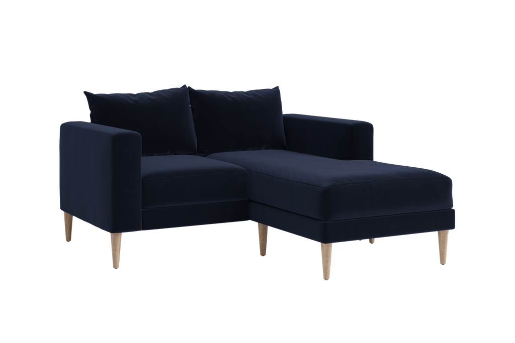 The Essential Loveseat Sectional in Recycled Velvet by Sabai