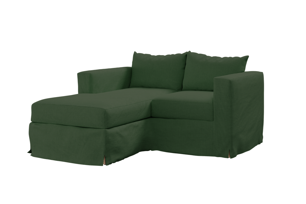 Slipcover: The Essential Loveseat Sectional in Hemp