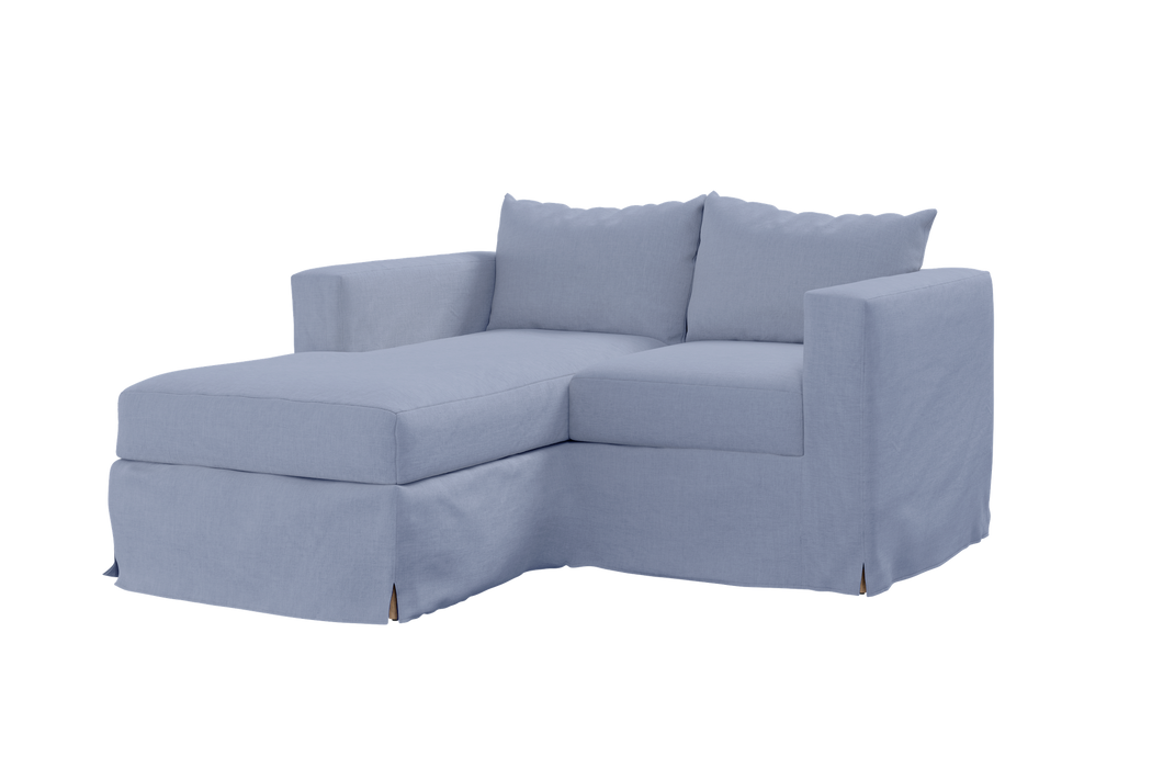 Slipcover: The Essential Loveseat Sectional in Hemp