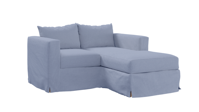Slipcover: The Essential Loveseat Sectional in Hemp