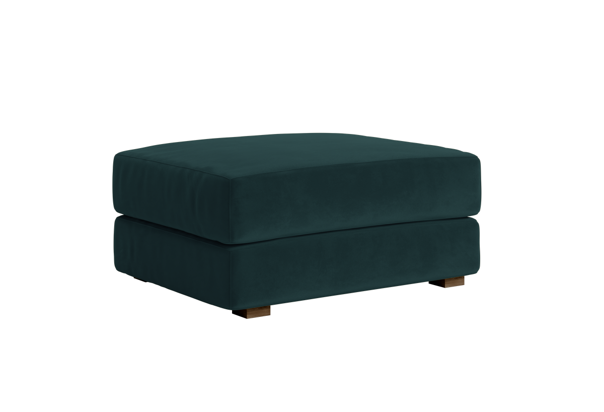 The Elevate Ottoman in Recycled Velvet