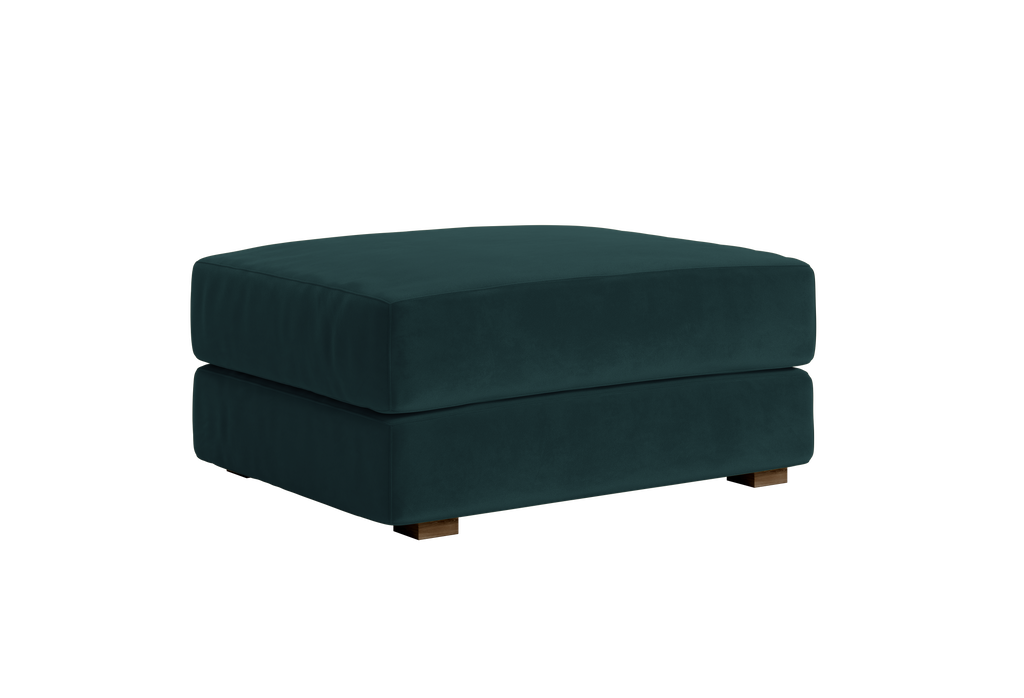 The Elevate Ottoman in Recycled Velvet by Sabai