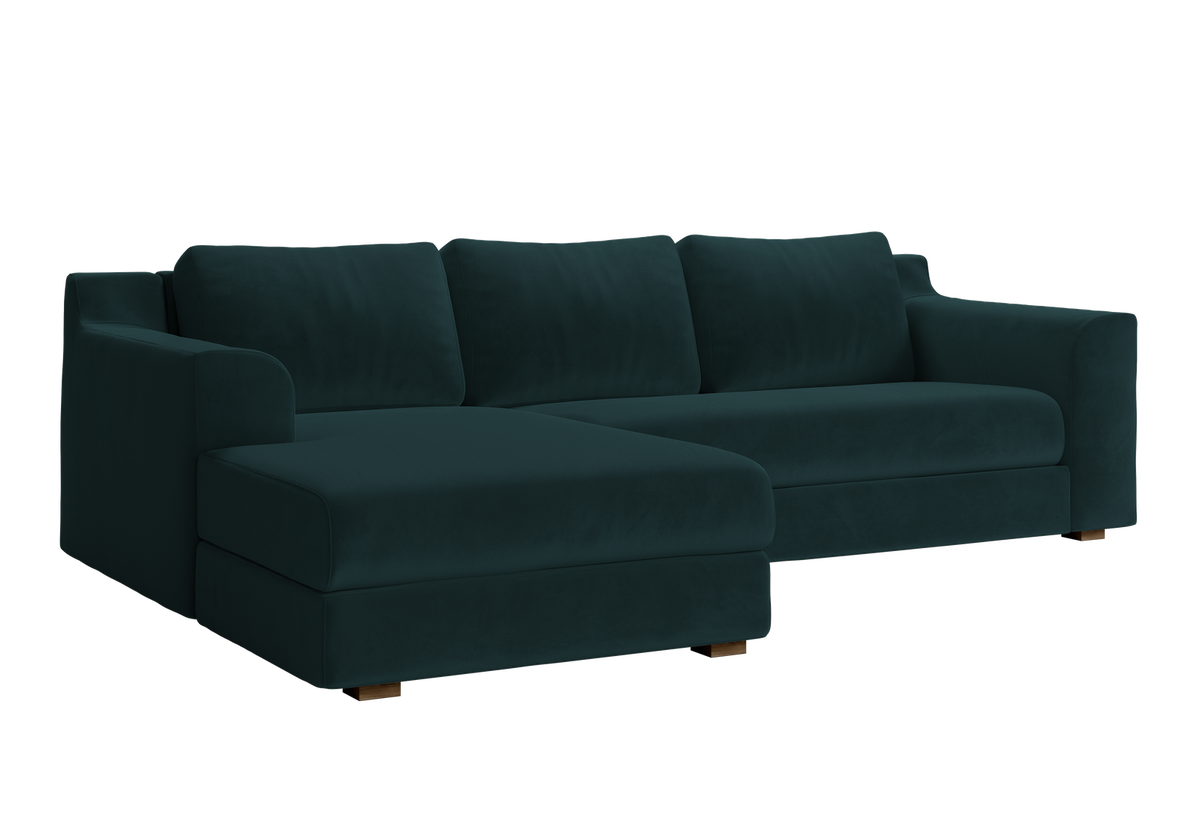 The Elevate Sectional in Recycled Velvet