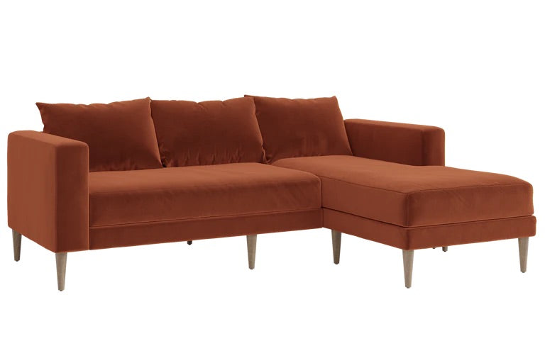 [Amber Recycled Velvet | Loveseat and Chaise Cushion]