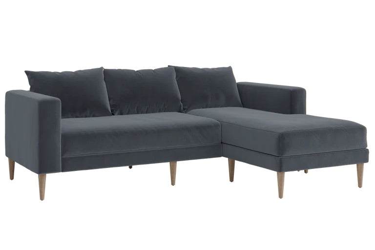 [Ash Recycled Velvet | Loveseat and Chaise Cushion]