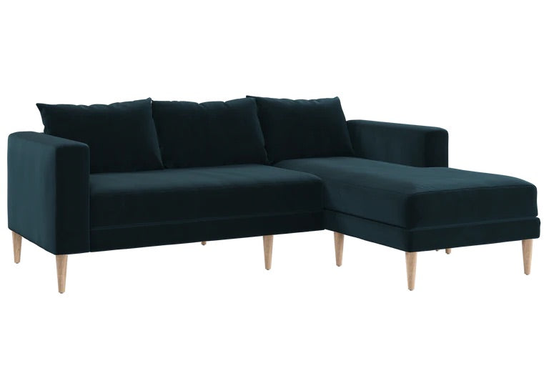 [Moss Recycled Velvet | Loveseat and Chaise Cushion]