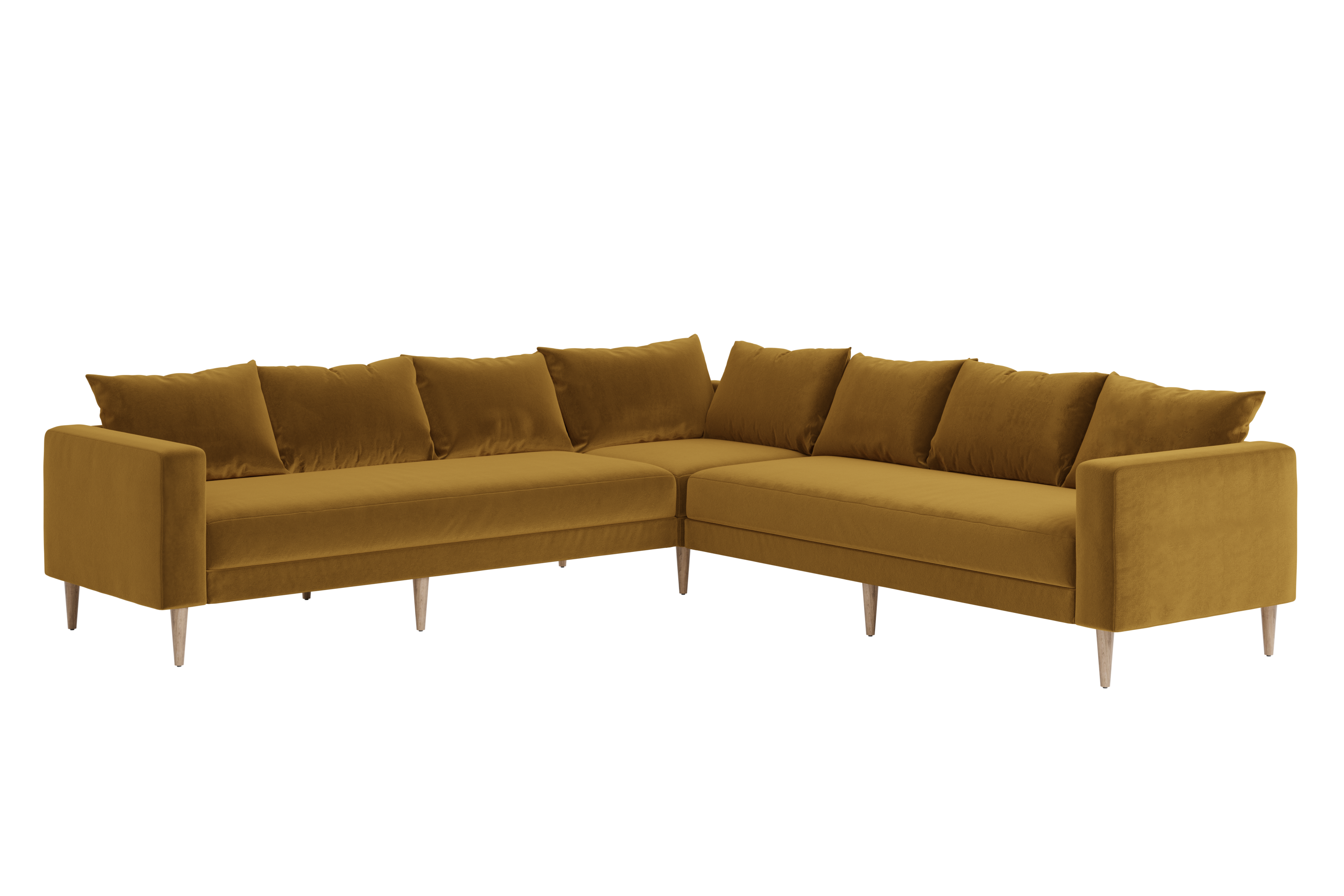 The Essential Corner Sectional (7 Seat) in Recycled Velvet